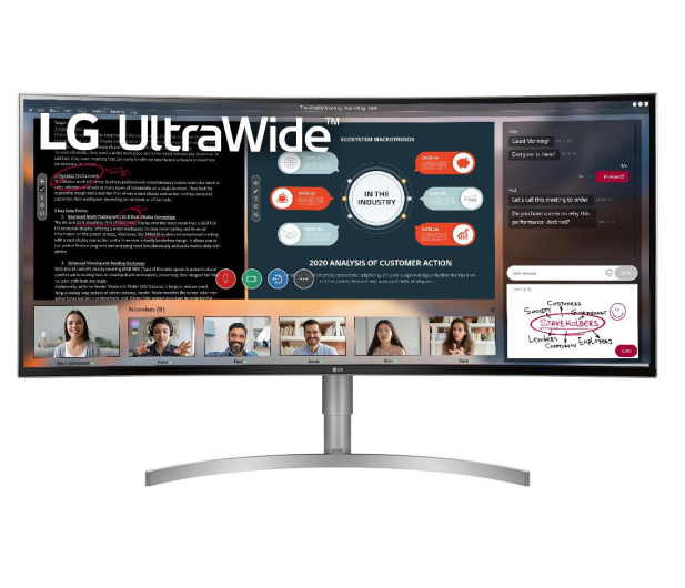 LG 37.5'' 38WK95C-W Srebrno-biały - 432924 - zdjęcie